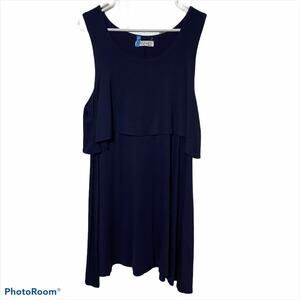 Stella Luce Navy Blue Lace Sleeveless bodycon Midi dress XL